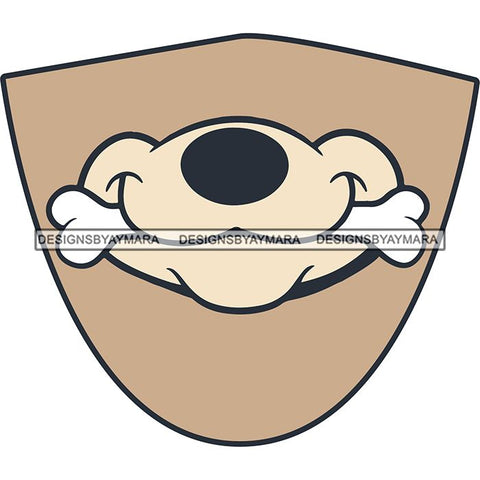 Funny Half Face Cute Designs For Mask Virus Protection SVG Cutting Files