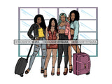 Ladies Trip Flight Getaway PNG Files For Print Not For Cutting