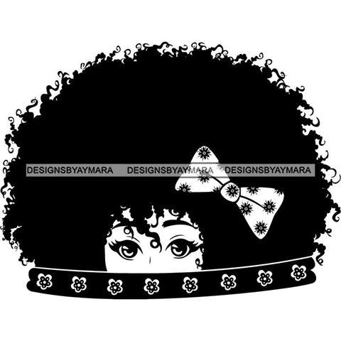 Afro Woman Kinky Hairstyle African American Beautiful Black Woman SVG Files For Cutting and More.