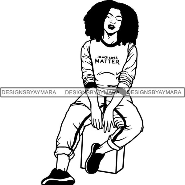 Afro Sexy Goddess Melanin Woman Queen Tattoo SVG Cut Files For Silhouette and Cricut