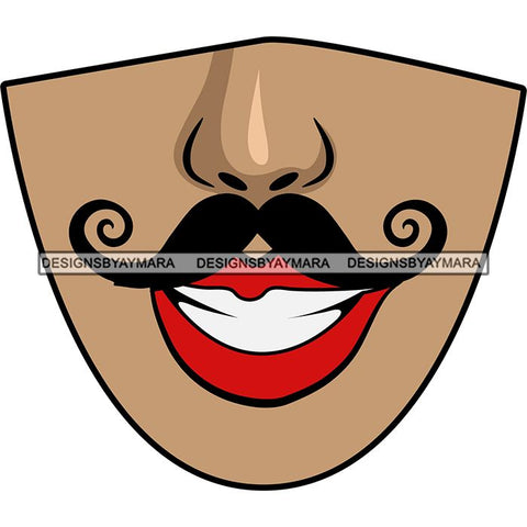 Funny Half Face Cute Designs For Mask Virus Protection SVG Cutting Files