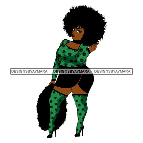Afro African Lady Pretty Face Goddess Glamour Fashion Vector SVG Cutting Files