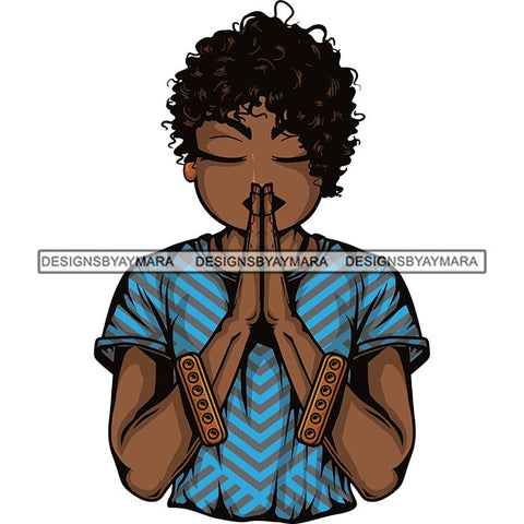 Afro Lola Praying God Lord Prayers In God We Trust .SVG Clipart Cutting Files For Silhouette and Cricut and More!