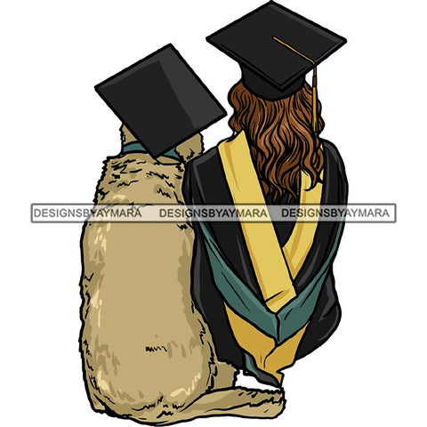 Graduation Achievement Hard Work Diploma Success Robe Cap Certificate College SVG Cutting Files