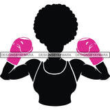 Strong Afro Woman SVG Cancer Survivor Cutting Files For Silhouette Cricut and More