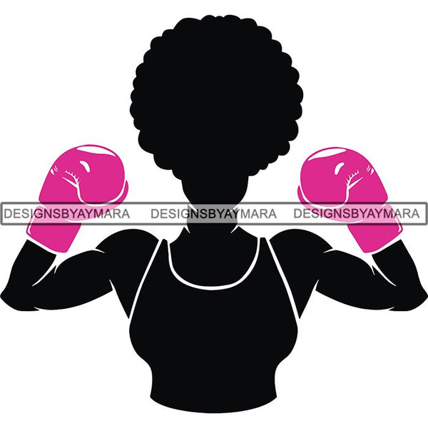 Strong Afro Woman SVG Cancer Survivor Cutting Files For Silhouette Cricut and More