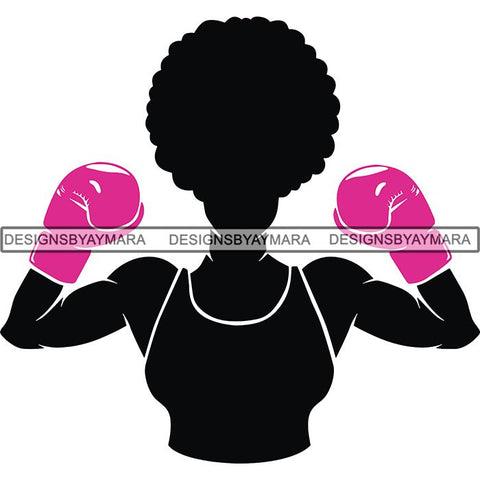 Strong Afro Woman SVG Cancer Survivor Cutting Files For Silhouette Cricut and More