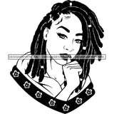 Afro Nubian Melanin Popping Kinky Hair Beautiful African American Woman SVG Cutting Files