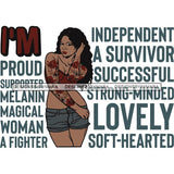 Afro Woman I'm Successful Quotes SVG Files For Cutting and More!