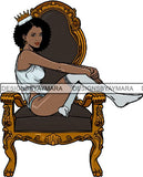 Afro Queen Goddess Melanin Nubian Glamour .PNG Print Files Not For Cutting