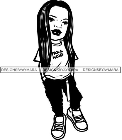 Fashion Girl Afro Woman Melanin Popping Ebony Queen .SVG Cutting Files