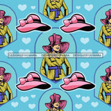 Seamless Pattern Classy Church Lady Abstract Decorative Background Vector Designs SVG Files For Cutting and More!