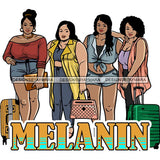 Ladies Getaway Vacation Trip Flight Travel Adventure Best Friends Journey Together Sisters Divas Melanin Girlfriends SVG Files For Cutting and More!