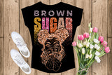 Brown Sugar Melanin Woman Sparkles African American Female Nubian Designs For T-Shirts Sublimation Print Cut Cutting SVG PNG JPG Vector Files