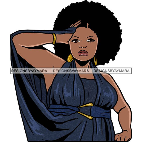 Attractive BBW Nubian Melanin Popping Beautiful African American Big Woman SVG Cutting Files