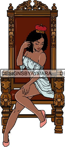 Afro Queen Goddess Melanin Nubian Glamour .PNG Print Files Not For Cutting