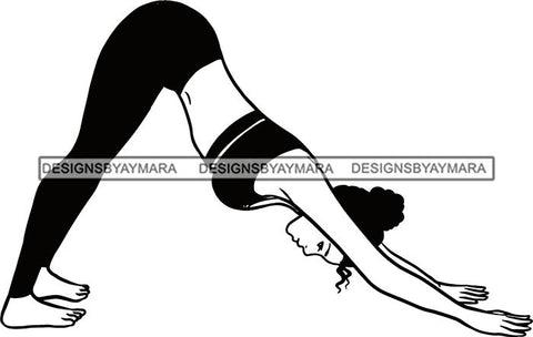 Woman Doing Yoga Meditation Wellness Meditate Relax Inhale Exhale Pose Position .SVG Cutting Files For Silhouette Cricut and More!