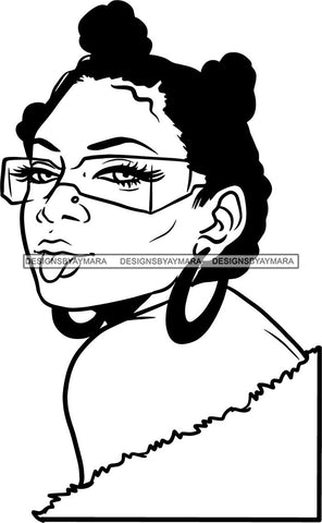 Ghetto Woman Face American Gangster Urban Swag Hip Hop Girl .SVG Cutting Files For Silhouette Cricut and More!