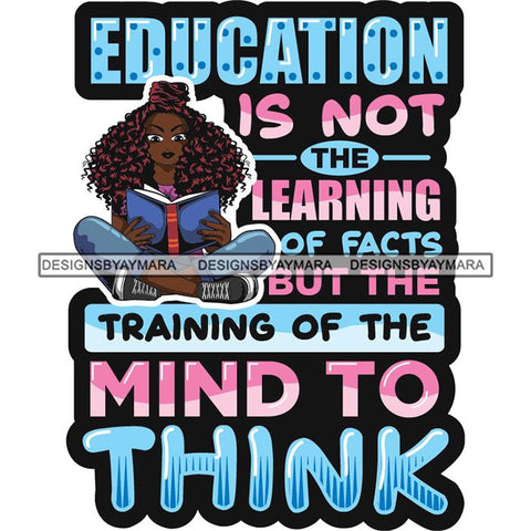 Afro Lola Reading Education Smart Woman Quotes .SVG Cutting Files For Silhouette Cricut and More!