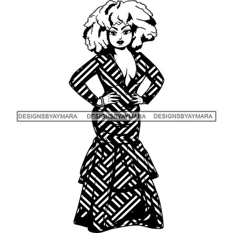 Afro Lola Boss Fashion Diva Glamour .SVG Cutting Files For Silhouette and Cricut and More!