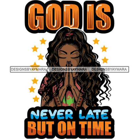 Afro Lola Woman Praying God Lord Prayers Pray Quotes Believe Church .SVG PNG JPG Clipart Vector Cutting Files