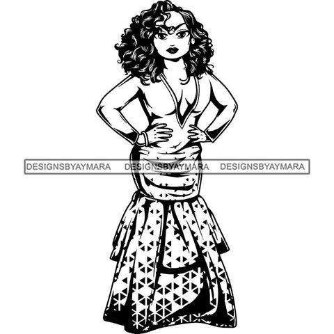 Afro Lola Boss Fashion Diva Glamour .SVG Cutting Files For Silhouette and Cricut and More!