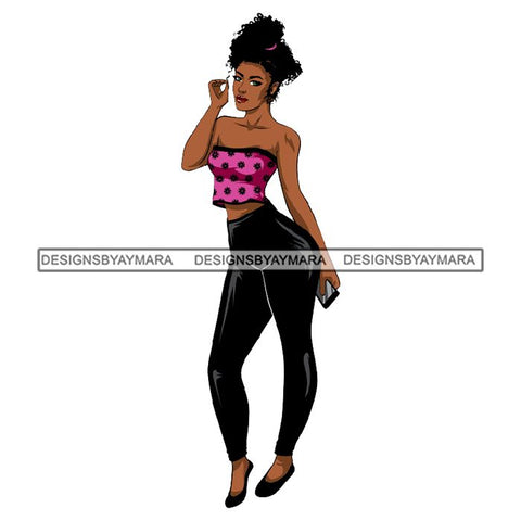 Afro African Lady Pretty Face Goddess Glamour Fashion Vector SVG Cutting Files
