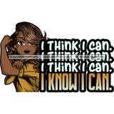 Afro Lola Strong Lady We can Do It Woman Power Flexing Arms Believe in Yourself Quotes .SVG Cutting Files For Silhouette and Cricut and More!