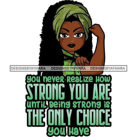 Afro Lola Strong Lady We can Do It Woman Power Flexing Arms Believe in Yourself Quotes .SVG Cutting Files For Silhouette and Cricut and More!