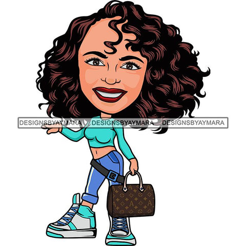 Cute Afro Lola Boss Lady Summer Fashion Dope Diva Glamour .SVG Cutting