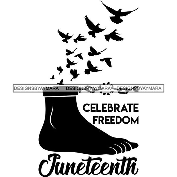 Juneteenth Emancipation Freedom June 19 Holiday African American History  SVG PNG JPG Vector Cutting Files