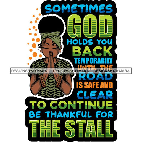 Afro Lola Woman Praying God Lord Prayers Pray Quotes Believe Church .SVG PNG JPG Clipart Vector Cutting Files