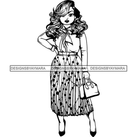 Afro Classy Lola Elegance Glamour Church Lady .SVG Clipart Vector Cutting Files For Circuit Silhouette Cricut and More!