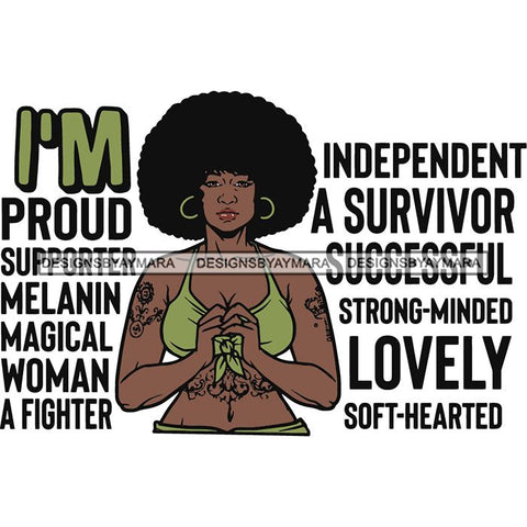 Afro Woman I'm Successful Quotes SVG Files For Cutting and More!