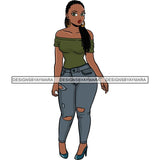 Afro Thick Thigh Big Eyes Woman Sassy Exotic Curvy Goddess .SVG Cutting Files For Silhouette and Cricut and More!