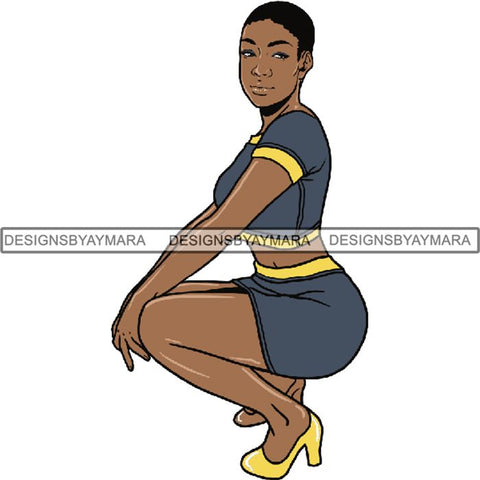 Melanin Bald Short Hairstyle Queen Goddess Nubian .SVG Cut Files For Silhouette and Cricut and Much More