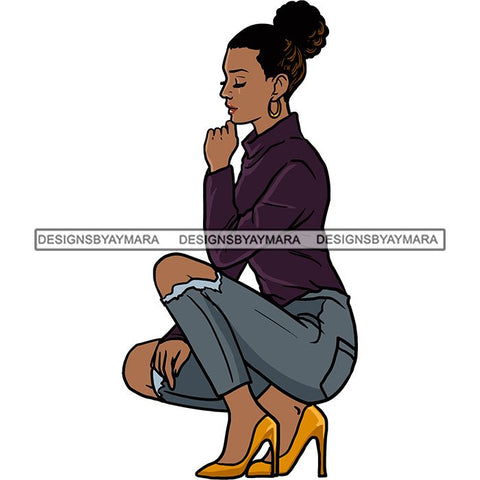 Fashion Diva Glamour Afro Classy Sexy Lady SVG PNG JPG Vector Files For Cutting and More
