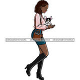 Beautiful Woman Dod Breed Chihuahua Pet Animal Best Friend Mascot Goddess SVG Cutting Files