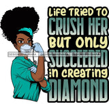 Afro Lola Nurse Doctor Save Life Hero Quotes Wearing Mask Protection Flexing Strong Medical Occupation SVG Cutting Files