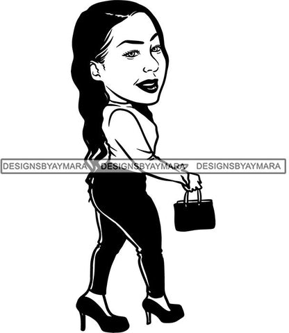 Fashion Girl Afro Woman Melanin Popping Ebony Queen .SVG Cutting Files