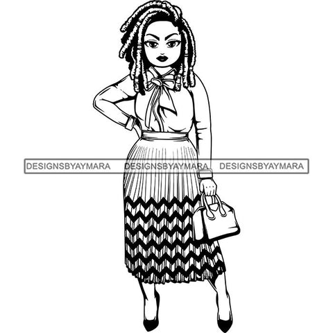 Afro Classy Lola Elegance Glamour Church Lady .SVG Clipart Vector Cutting Files For Circuit Silhouette Cricut and More!