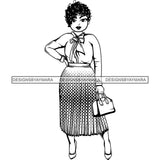 Afro Classy Lola Elegance Glamour Church Lady .SVG Clipart Vector Cutting Files For Circuit Silhouette Cricut and More!