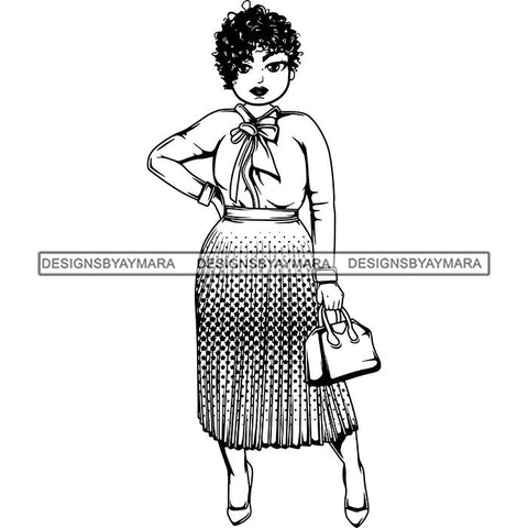 Afro Classy Lola Elegance Glamour Church Lady .SVG Clipart Vector Cutting Files For Circuit Silhouette Cricut and More!