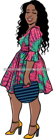 Afro Beautiful Woman Fashion Female Girl Model Dress Goddess Diva Classy Lady .SVG Cut Files For Silhouette Cricut and More!