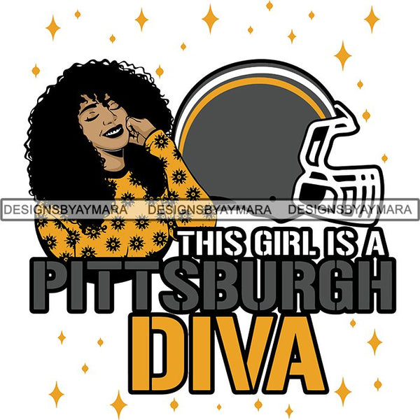 Pittsburgh Diva Football Team SVG Cutting Files For Silhouette Cricut and More