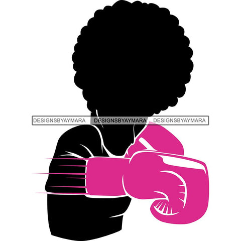 Strong Afro Woman SVG Cancer Survivor Cutting Files For Silhouette Cricut and More