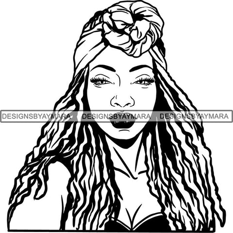 Afro Independent Successful Woman SVG Cutting Files For Silhouette Cricut and More