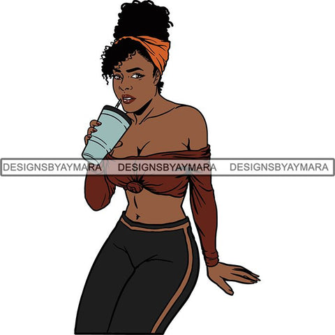 Afro Independent Successful Woman SVG Cutting Files For Silhouette Cricut and More