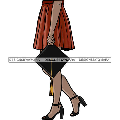 Graduation Achievement Hard Work Diploma Success Robe Cap Certificate College SVG Cutting Files