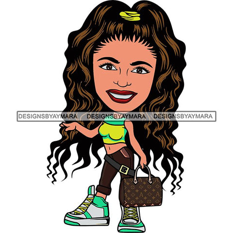 Cute Afro Lola Boss Lady Summer Fashion Dope Diva Glamour .SVG Cutting